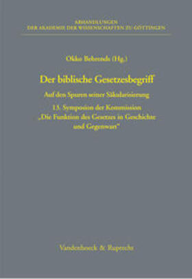 Behrends | Der biblische Gesetzesbegriff | Buch | 978-3-525-82550-1 | sack.de