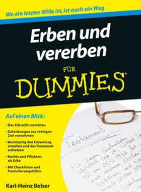 Belser | Erben und vererben für Dummies | Buch | 978-3-527-70323-4 | sack.de
