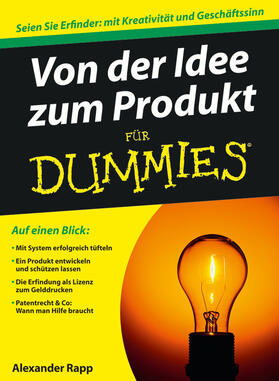 Rapp | Von der Idee zum Produkt für Dummies | Buch | 978-3-527-70500-9 | sack.de