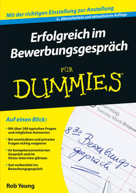 Yeung | Erfolgreich im Bewerbungsgespräch für Dummies | Buch | 978-3-527-71226-7 | sack.de