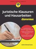 Zimmermann |  Juristische Klausuren und Hausarbeiten für Dummies | Buch |  Sack Fachmedien