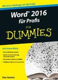 Gookin |  Word 2016 für Profis für Dummies | eBook | Sack Fachmedien