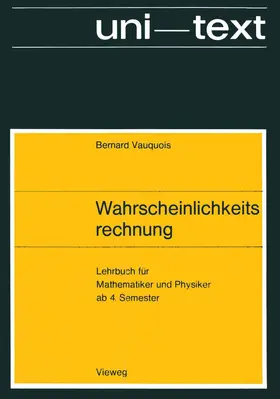 Vauquois |  Wahrscheinlichkeitsrechnung | Buch |  Sack Fachmedien