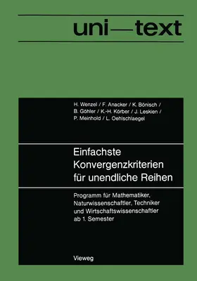 Wenzel |  Einfachste Konvergenzkriterien für unendliche Reihen | Buch |  Sack Fachmedien