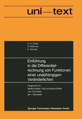 Elster | Einführung in die Differentialrechnung von Funktionen einer unabhängigen Veränderlichen | Buch | 978-3-528-03571-6 | sack.de