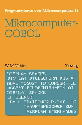 Kähler |  Mikrocomputer-COBOL | Buch |  Sack Fachmedien