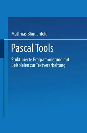 Blumenfeld | Pascal Tools | Buch | 978-3-528-04453-4 | www.sack.de