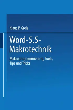 Greis |  Word 5.5 Makrotechnik | Buch |  Sack Fachmedien
