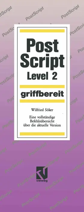  PostScript Level 2 griffbereit | Buch |  Sack Fachmedien