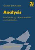 Schmieder |  Schmieder, G: Analysis | Buch |  Sack Fachmedien