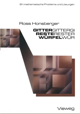 Honsberger |  Gitter - Reste - Würfel | Buch |  Sack Fachmedien