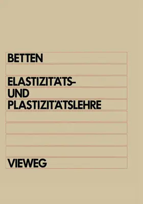 Betten |  Elastizitäts- und Plastizitätslehre | Buch |  Sack Fachmedien