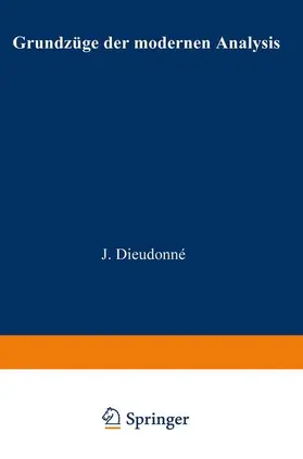 Dieudonné |  Grundzüge der modernen Analysis | Buch |  Sack Fachmedien