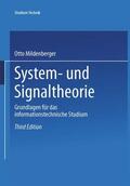 Mildenberger |  Mildenberger, O: System- und Signaltheorie | Buch |  Sack Fachmedien