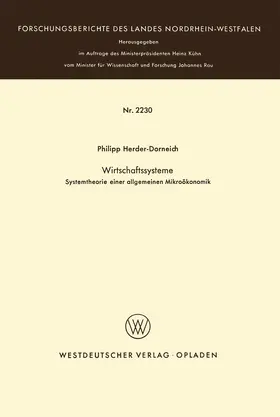 Herder-Dorneich |  Wirtschaftssysteme | Buch |  Sack Fachmedien