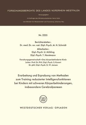 Schmidt | Schmidt, M: Erarbeitung und Erprobung von Methoden zum Train | Buch | 978-3-531-02235-2 | sack.de