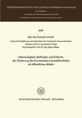Schmidt |  Schmidt, C: Notwendigkeit, Methoden und Kriterien der Förde | Buch |  Sack Fachmedien
