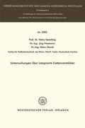 Beneking |  Beneking, H: Untersuchungen über integrierte Kettenverstärke | Buch |  Sack Fachmedien