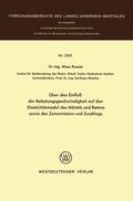 Krause |  Krause, K: Über den Einfluß der Belastungsgeschwindigkeit au | Buch |  Sack Fachmedien