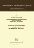 Einhoff |  Einhoff, U: Investitionen und Kapazitätseffekte in einzelnen | Buch |  Sack Fachmedien