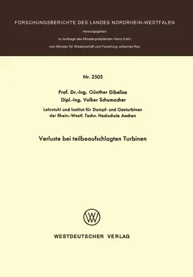 Dibelius | Verluste bei teilbeaufschlagten Turbinen | Buch | 978-3-531-02505-6 | www.sack.de