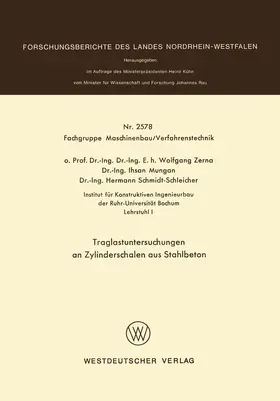 Zerna |  Traglastuntersuchungen an Zylinderschalen aus Stahlbeton | Buch |  Sack Fachmedien