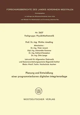 Ameling |  Planung und Entwicklung einer programmierbaren digitalen Integrieranlage | Buch |  Sack Fachmedien