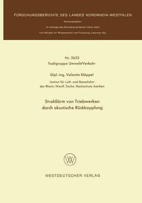 Klöppel | Strahllärm von Triebwerken durch akustische Rückkopplung | Buch | 978-3-531-02653-4 | sack.de