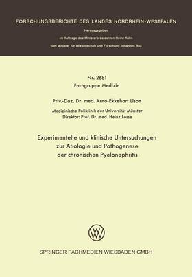 Lison |  Lison, A: Experimentelle und klinische Untersuchungen zur Ät | Buch |  Sack Fachmedien