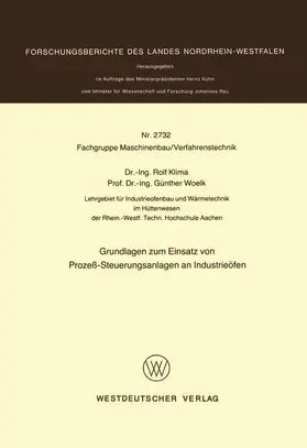 Klima |  Grundlagen zum Einsatz von Prozeß-Steuerungsanlagen an Industrieöfen | Buch |  Sack Fachmedien