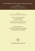 Winterhager |  Winterhager, H: Untersuchungen über das induktive Schmelzen | Buch |  Sack Fachmedien