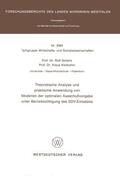 Gollers |  Gollers, R: Theoretische Analyse und praktische Anwendung vo | Buch |  Sack Fachmedien