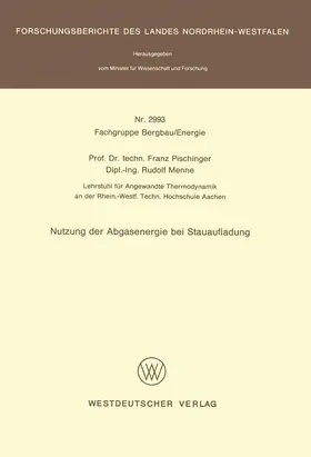 Pischinger |  Nutzung der Abgasenergie bei Stauaufladung | Buch |  Sack Fachmedien