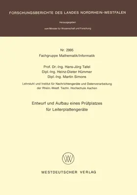 Tafel |  Entwurf und Aufbau eines Prüfplatzes für Leiterplattengeräte | Buch |  Sack Fachmedien