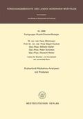 Mommsen |  Rutherford-Rückstreu-Analysen mit Protonen | Buch |  Sack Fachmedien
