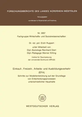 Ruppert |  Einkauf-, Freizeit-, Arbeits- und Ausbildungsverkehr (EFA) | Buch |  Sack Fachmedien