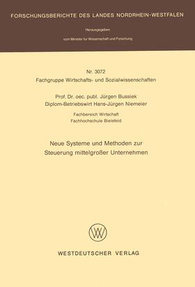 Bussiek | Bussiek, J: Neue Systeme und Methoden zur Steuerung mittelgr | Buch | 978-3-531-03072-2 | sack.de