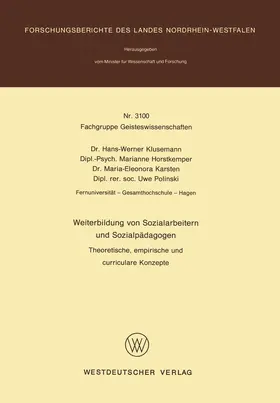 Klusemann |  Weiterbildung von Sozialarbeitern und Sozialpädagogen | Buch |  Sack Fachmedien