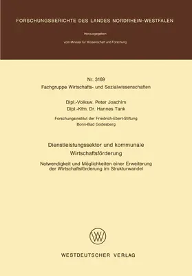 Joachim |  Dienstleistungssektor und kommunale Wirtschaftsförderung | Buch |  Sack Fachmedien