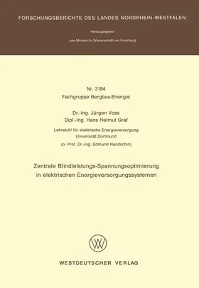 Voss |  Zentrale Blindleistungs-Spannungsoptimierung in elektrischen Energieversorgungssystemen | Buch |  Sack Fachmedien