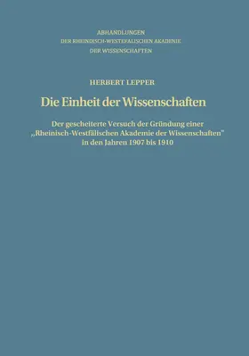 Lepper |  Die Einheit der Wissenschaften | Buch |  Sack Fachmedien