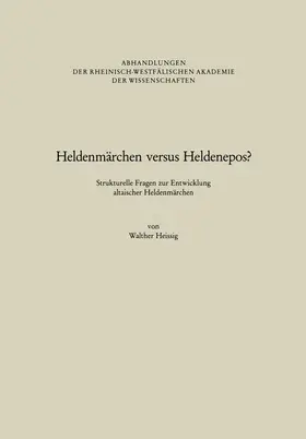 Heissig |  Heldenmärchen versus Heldenepos? | Buch |  Sack Fachmedien