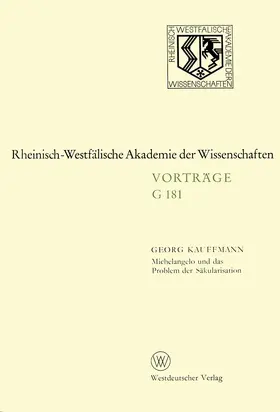 Kauffmann |  Michelangelo und das Problem der Säkularisation | Buch |  Sack Fachmedien