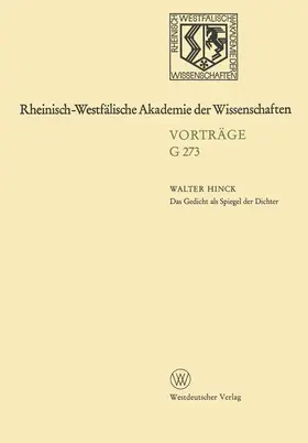 Hinck |  Das Gedicht als Spiegel der Dichter | Buch |  Sack Fachmedien