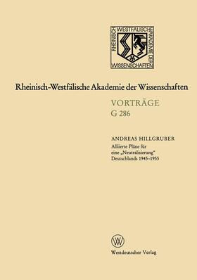 Hillgruber |  Hillgruber, A: Geisteswissenschaften | Buch |  Sack Fachmedien