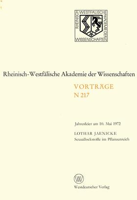 Jaenicke |  Jaenicke, L: Sexuallockstoffe im Pflanzenreich | Buch |  Sack Fachmedien