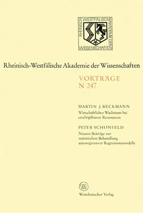 Beckmann |  Wirtschaftliches Wachstum bei erschöpfbaren Ressourcen | Buch |  Sack Fachmedien