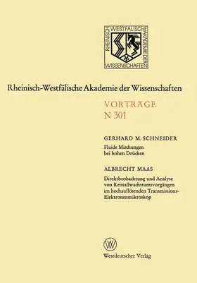 Schneider |  Fluide Mischungen bei hohen Drücken. Direktbeobachtung und Analyse von Kristallwachstumsvorgängen im hochauflösenden Transmissions-Elektronenmikroskop | Buch |  Sack Fachmedien