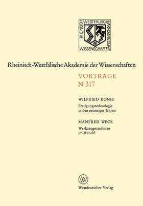 König |  Fertigungstechnologie in den neunziger Jahren. Werkzeugmaschinen im Wandel | Buch |  Sack Fachmedien