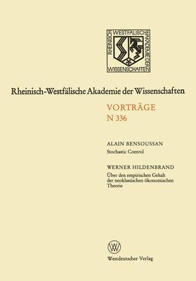 Bensoussan |  Bensoussan, A: Rheinisch-Westfälische Akademie der Wissensch | Buch |  Sack Fachmedien